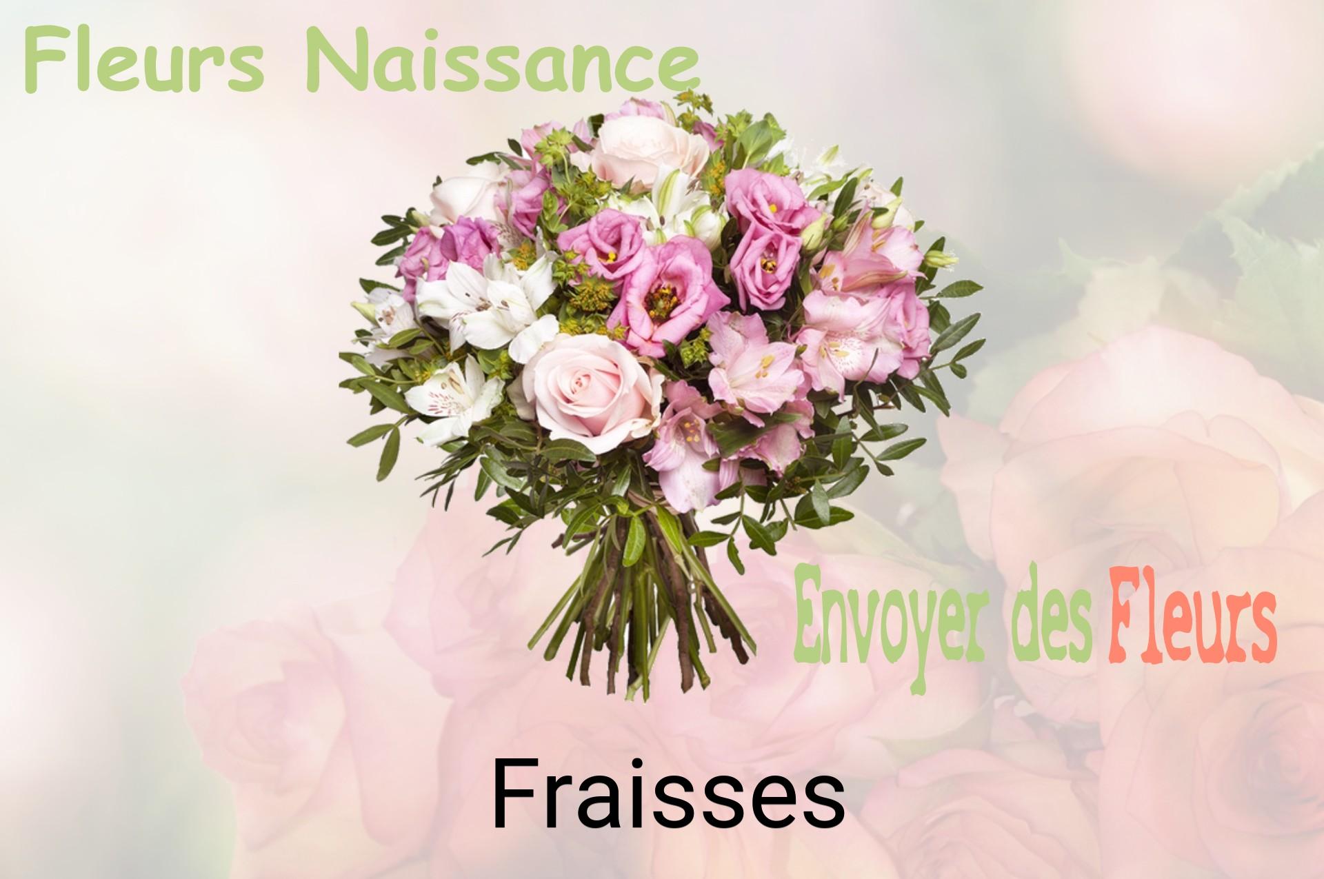 Bouquet de fleurs de naissance livré à Fraisses