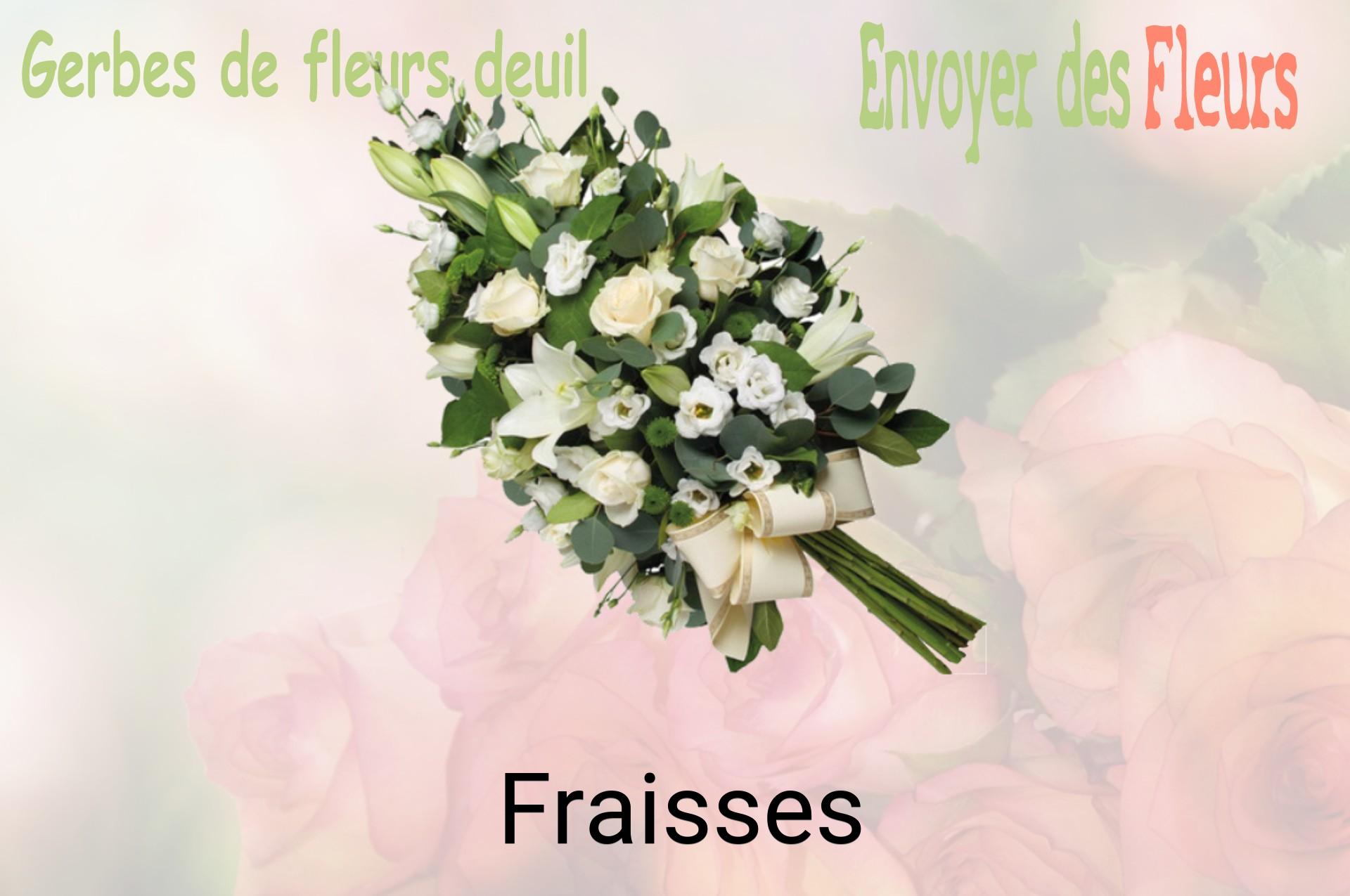Gerbe de fleurs de deuil livrée à Fraisses